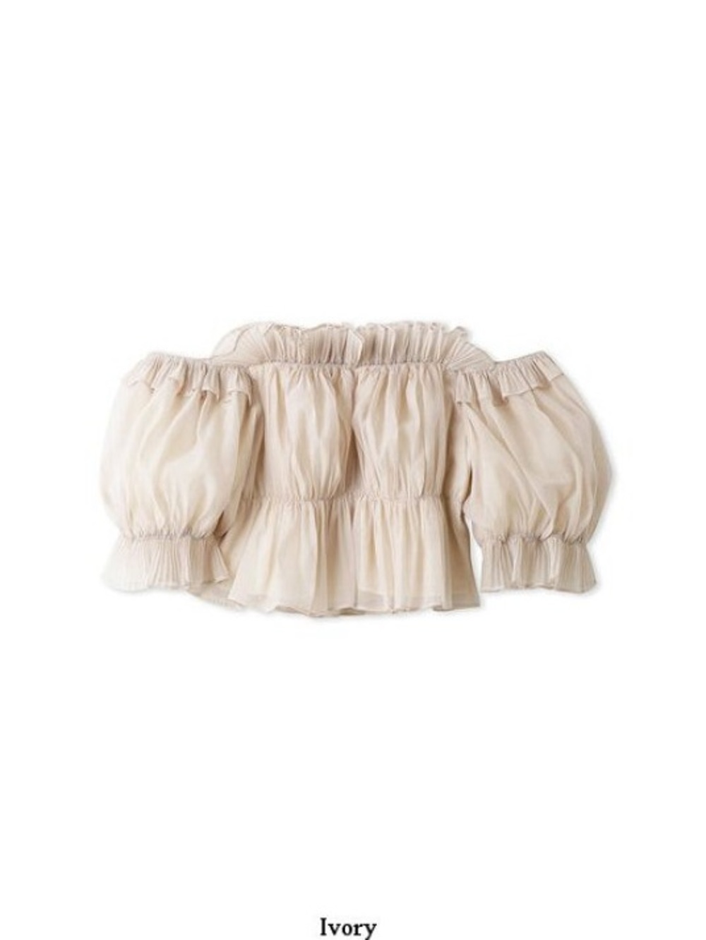 SNIDEL- Gathered Off-Shoulder Blouse Pink